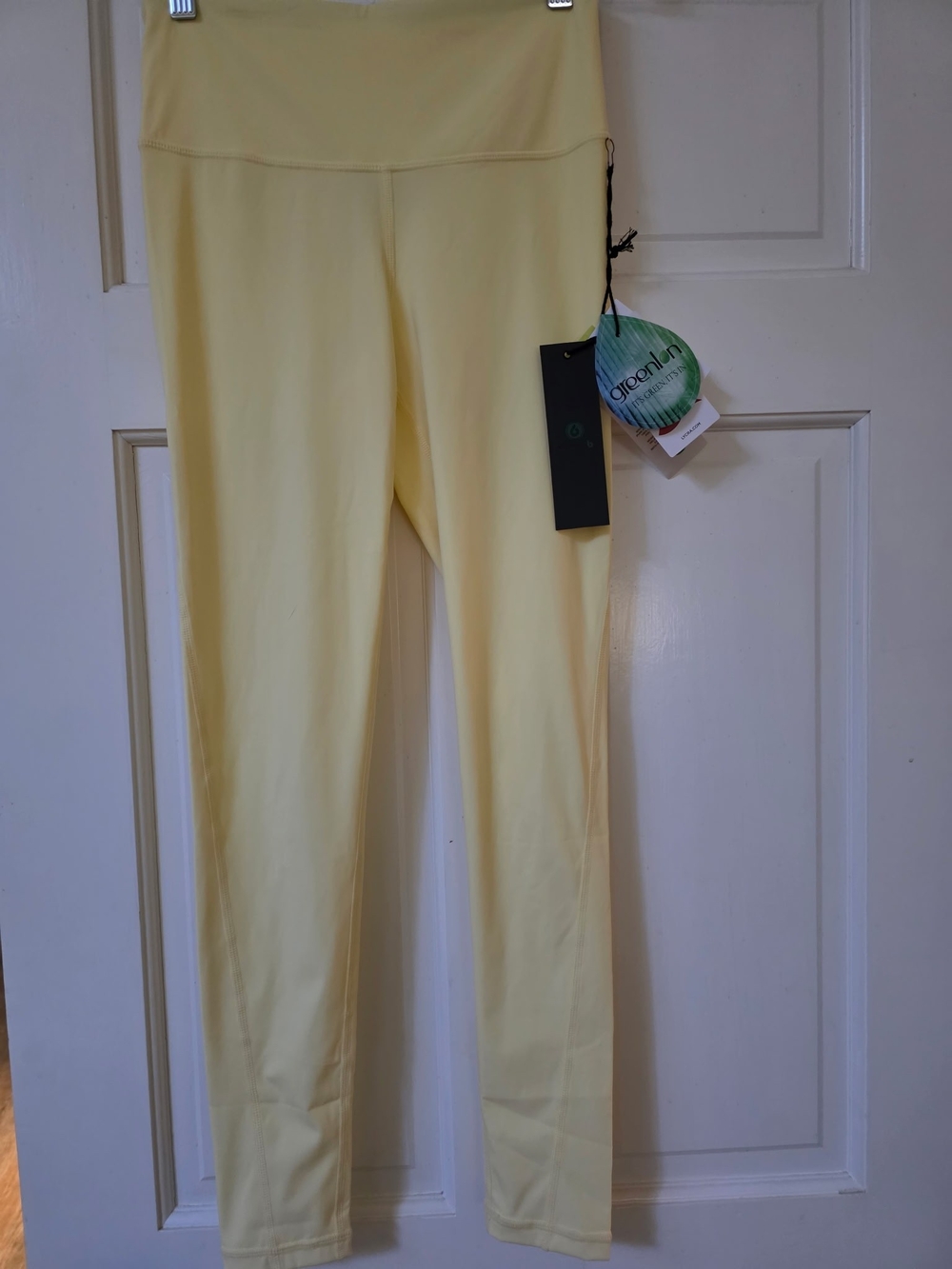 Mono B Pale Yellow High-Rise Leggings